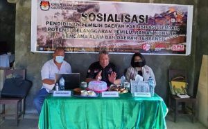 KPU Minsel Sosialisasikan Beberapa Hal di Kecamatan Motoling Barat
