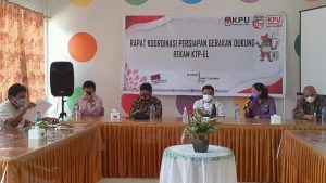 Pjs Bupati Minut CJD, Rakor Bersama KPU tentang Gerakan Dukung Rekam KTP El