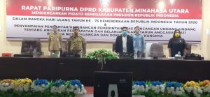 Rapat Paripurna Penandatanganan Nota Kesepahaman. Pjs Bupati Clay : KUA-PPAS Mengacu Pada Visi Misi Kabupaten Minut
