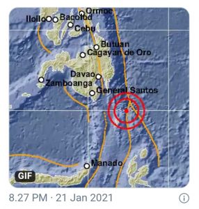 Gempa M 7,1 Terjadi  Melonguane Timur Laut Sulut