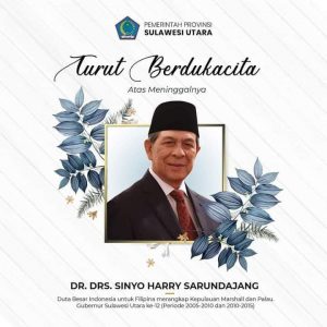 Mantan Gubernur Sinyo Harry Sarundajang Meninggal Dunia