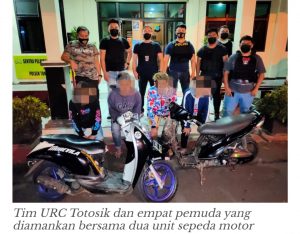 Empat Pemuda Diringkus Tim URC Totosik Terjaring Balap Liar