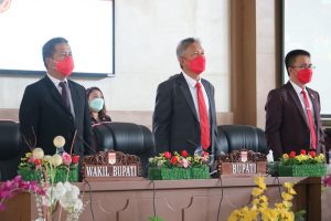 DPRD Minsel Gelar Paripurna Mendengarkan Pidato Perdana Bupati Periode 2021-2024
