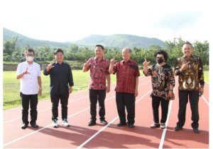 Walikota dan Wawali Tomohon Tinjau Langsung Lintasan Atletik Berstandar Internasional