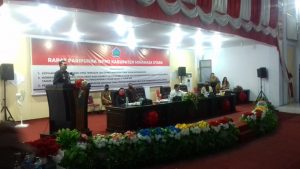 Rapat Paripurna DPRD Minut, Bupati JG  Laporkan Pertanggungjawaban 2020
