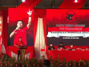 Konsolidasi Rakercab, PDIP Minut Targetkan Kembali Kemenangan di 2024