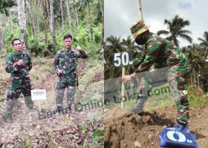Hari Pertama Pra TMMD ke-111, Personil Kodim 1310 Bitung Mulai Tancap Penanda Jarak Jalan