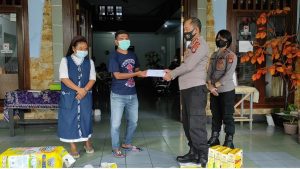 Peringati Hut Bayangkara Polres Tomohon berbagi kasih ke Sejumlah Panti Asuhan