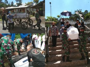 Satgas TMMD Kodim 1310/Bitung Bantu Prosesi Pemakaman Jenazah