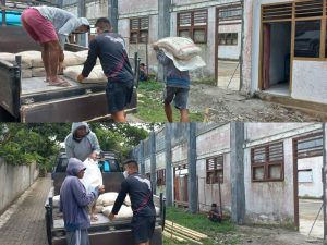 Optimal dan Tepat Waktu, Satgas TMMD Kodim 1310/Bitung Terus Kirim Material