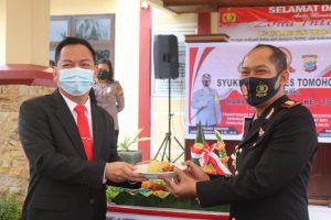 Kapolres Tomohon Peringati Hut bhayangkara secara Virtual