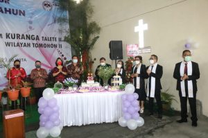 Hadiri HUT GMIM Kuranga ke-29, Wali Kota Tomohon Ingatkan Jemaat Terapkan Prokes dan Vaksinasi