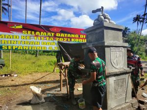 Masuki Hari ke-28, Ini Progres Pembuatan Prasasti TMMD Kodim 1310/Bitung