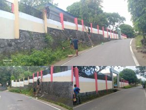Pengecatan Pagar SMP Negeri 3 Kumersot Hari Ini Bakal Rampung