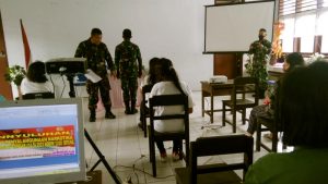 Satgas TMMD Kodim 1310/Bitung Sosialisasi Syarat Menjadi Anggota TNI