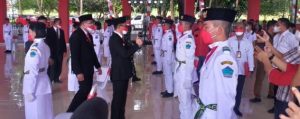 Bupati JG Kukuhkan Paskibraka Kabupaten Minahasa Utara Tahun 2021