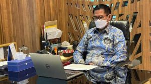 Bupati Minut Joune Ganda Ikuti Rakornas Pengendalian Inflasi 2021