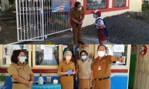 Sambangi SDN Inpres 7/83 Girian Weru Dua, Ondang Monitoring Hari Pertama Pembelajaran Tatap Muka