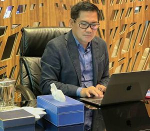 Bupati Ganda Rapat  Bersama Kementrian Bidang Kemaritiman dan Investasi RI Lewat Zoom Meeting