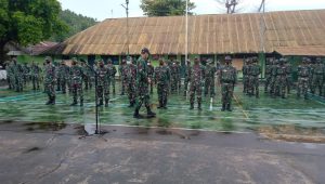 Dandim 1301/Sangihe Sampaikan Arahan dan Cek Kesiapan Personil Satgas TMMD 112