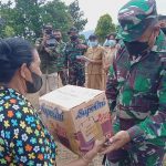 Kodim 1301/Sangihe Berikan Sembako Gratis Untuk Warga Pindang