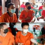 Belasan “Pasukan Orange” Ikut Vaksinasi Serentak Polri di Gerai Vaksin Polres Bitung