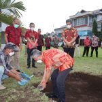 Bupati Minsel FDW Hadiri Peletakan Batu Pertama Pembangunan Pilar dan Instalasi Perangkat Stasiun InaCORS