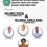 Pimpinan dan Seluruh Anggota DPRD Kabupaten Kepulauan Sangihe, Beserta Sekretariat DPRD Mengucapkan Selamat Natal dan Tahun Baru