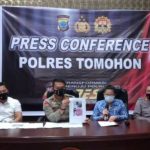 Polres Tomohon Gelar Konferesi Pers Terkait Temuan Mayat Pria di Perum Bllesing House Woloan Dua