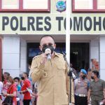 Capaian Vaksinasi Polres dan Pemkot Tomohon Sukses Digelar