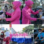 Berkah Ramadhan, Polwan dan Bhayangkari Cabang Bitung Bagikan Ratusan Paket Takjil