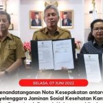 Nota Kesepakatan Pemkab Minsel dan BPJS Kesehatan Ditandatangani Bersama