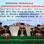 Rektor Unsrat Kukuhkan Tiga Guru Besar