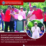 Semarak HUT Kemerdekaan RI di Sitaro, Sasingen Launching Rangkaian Kegiatan