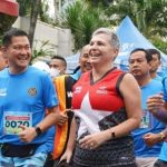 Bupati Joune Ganda, Lari Pagi Bersama Sandiaga Uno dan Duta Besar Australia