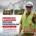 Bupati Minut, Joune Ganda Didampingi Kadis PU Meninjau Pekerjaan Jalan Kaima-Lansot