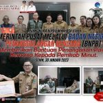 Bupati Joune Ganda Menerima Bantuan Pasca Bencana Untuk Minahasa Utara
