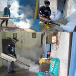 Ditetapkan KLB Kasus DBD, Tim Dinkes Sangihe Lakukan Fogging dan Sosialisasi di Mahengetang