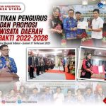 Bupati Joune Ganda, Melantikan Pengurus Badan Promosi Pariwisata Daerah 2022-2026