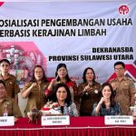 Ketua Dekranasda Minut Rizya Ganda Davega, Hadir Sosialisasi Pengembangan Usaha Berbasis Kerajinan Limbah