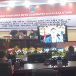 Rapat Paripurna DPRD Kabupaten Minahasa Utara Dalam Rangka Penyampaian KUA dan Rancangan PPAS Dihadiri Bupati Joune Ganda