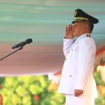 Wakil Wali Kota, Nayodo Koerniawan, S.H., Irup Penurunan Bendera Merah Putih