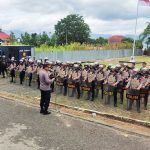 Kapolres Kotamobagu Cek Kesiapan Dalmas Dalam Rangka Sispamkota Pada Pemilu 2024