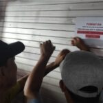 Satpol PP Kotamobagu Lakukan Penggembokan Sejumlah Ruko di Pasar 23 Maret
