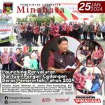 Pj Bupati Jemmy Kumendong Melauncing Penyaluran Bantuan Cadangan Beras Untuk Masyarakat Minahasa 
