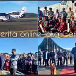 Maskapai Penerbangan SAM – AIR Lepas Landas Di Bandara Lolak Dan Resmi Di Buka Bupati Limi Mokodompit