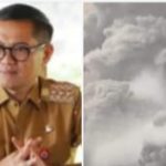 Bupati Joune Ganda Himbau Masyarakat Pakai Masker Dampak Abu Vulkanik Erupsi Gunung Ruang
