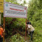 Status Siaga, BPBD Sangihe Pasang Spanduk Peringatan di Jalur Pendakian Gunung Awu