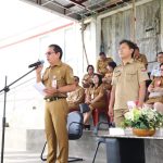 Wakili Sorongan, Sangian Pimpin Apel Perdana Pasca Libur Lebaran