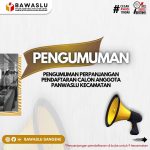 Bawaslu Sangihe Perpanjang Pendaftaran Calon Panwas di 9 Kecamatan